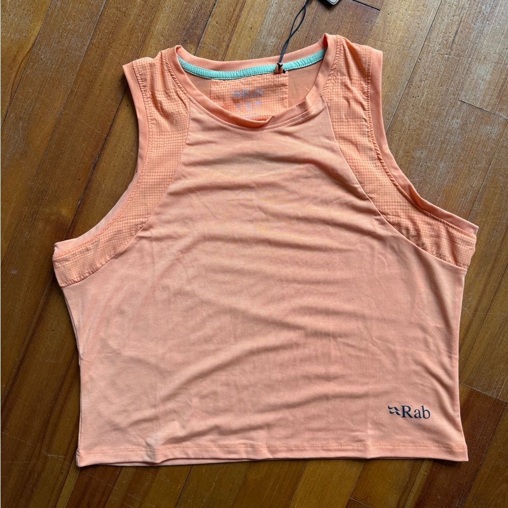 Rab Rivelin Crop Tank Coral Size Small Sleeveless Women's Tank Top